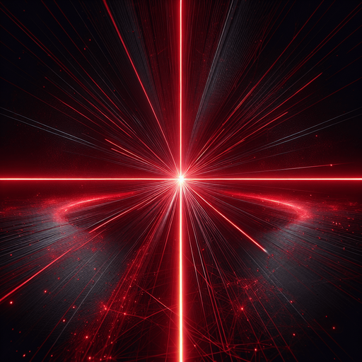 horizontal red laser beam