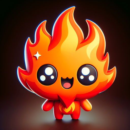 fire cute cartoon 2d.
Single Game Texture.  In-Game asset.  2d.  Blank background.  High contrast.  No shadows