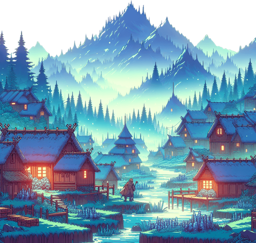 fantasy nice color 2d 16 bit fantasy remote swamp village foh sky
Single Game Texture.  In-Game asset.  2d.  Blank background.  High contrast.  No shadows