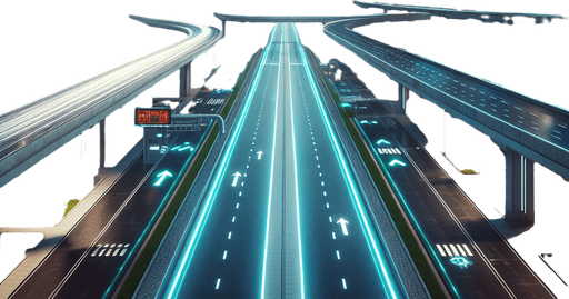 Background.
Create a road of hi- tech city that contains nothing in it