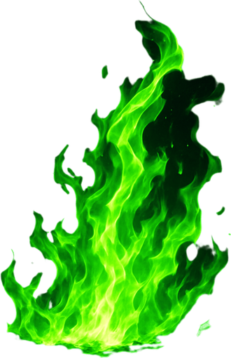 I want a ultimate green fire.
In-Game asset.  High contrast