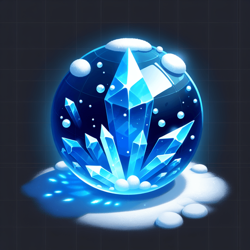 blue light of snow crystall.
Single Game Texture.  In-Game asset.  2d.  Blank background.  High contrast.  No shadows