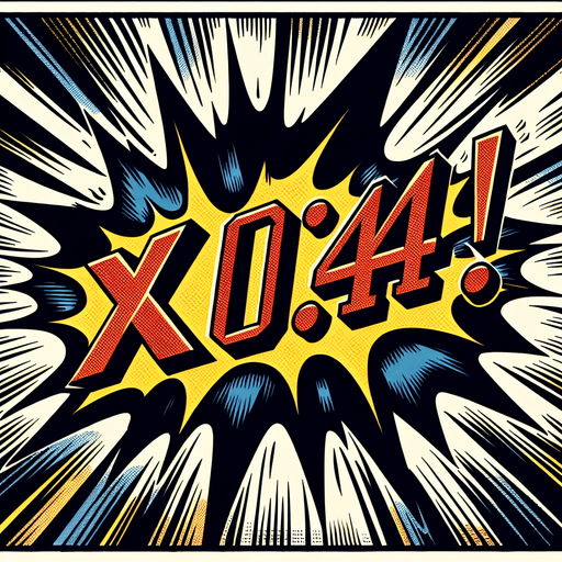 text popup "x1024".
comics style