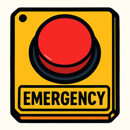 emergencyButton.
In-Game asset.  2d.  High contrast.  No shadows