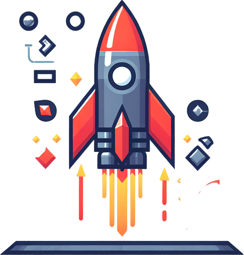 ракета, снаряд летит вверх.
Single Game Texture. In-Game asset. 2d. Blank background. High contrast. No shadows.