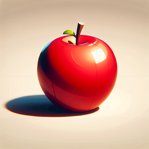 An animated image of an apple.
Single Game Texture. In-Game asset. 2d. Blank background. High contrast. No shadows.