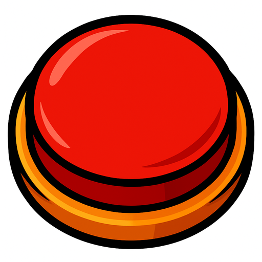 Red button.
In-Game asset.  2d.  High contrast.  No shadows