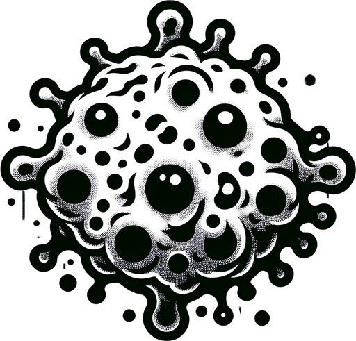 amoeba 
Single Game Texture. In-Game asset. 2d. Blank background. High contrast. No shadows.