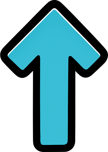 FNF arrow up.
In-Game asset.  High contrast.  No shadows