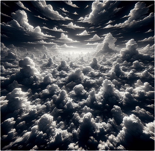 bunch clouds.
Single Game Texture.  In-Game asset.  Blank background.  High contrast.