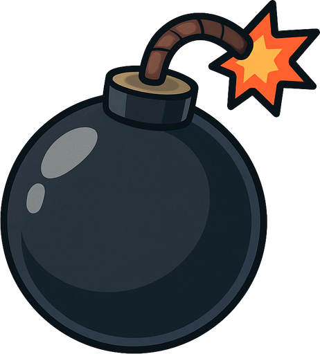 A black bomb.
In-Game asset.  No shadows