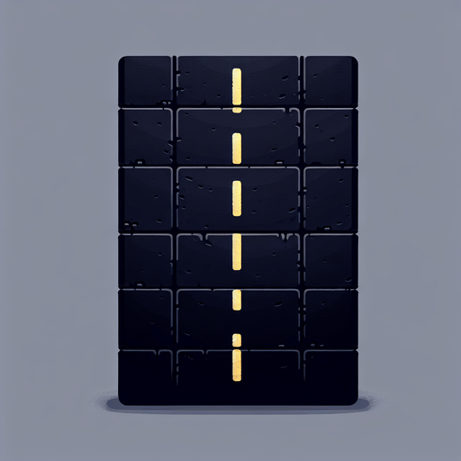 create a black color road.
Single Game Texture.  In-Game asset.  2d.  Blank background.  High contrast.  No shadows