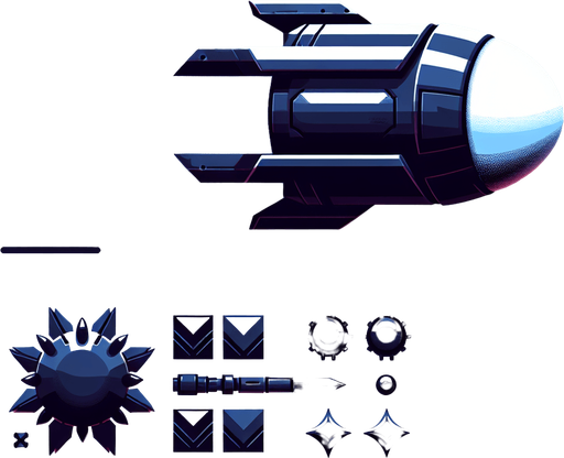 Space ship plasma bullet.
Single Game Texture.  In-Game asset.  2d.  Blank background.  High contrast.  No shadows
