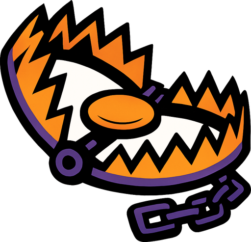 trap.
In-Game asset.  2d.  High contrast.  No shadows