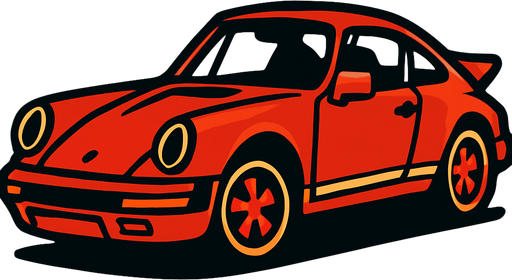 porsche.
In-Game asset.  2d.  High contrast.  No shadows