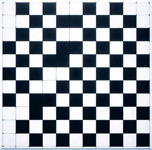 white and black checked board.
Single Game Texture. In-Game asset. 2d. Blank background. High contrast. No shadows.