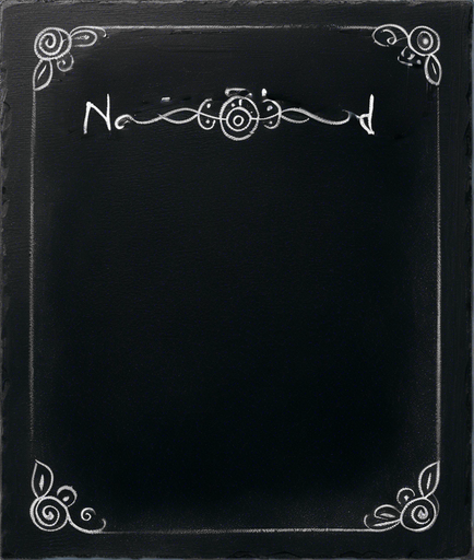 "NOVICE BLEND" handwritten in chalk