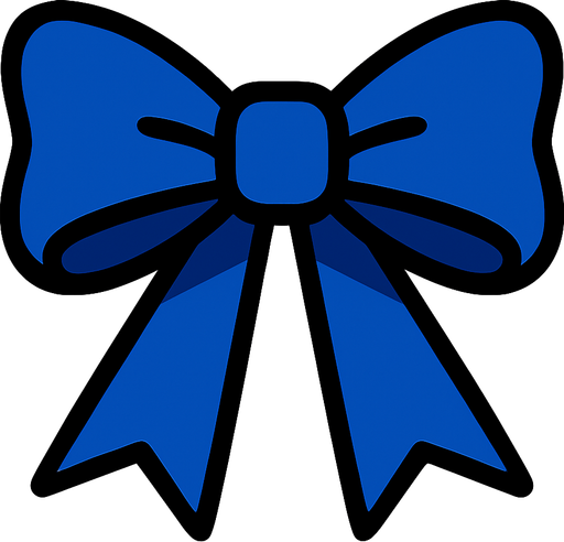 moño azul 2d.
In-Game asset.  2d.  High contrast.  No shadows