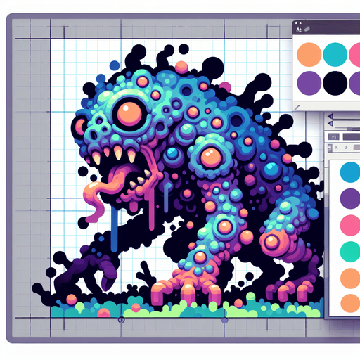 monster.
Single Game Texture.  In-Game asset.  2d.  Blank background.  High contrast.  No shadows