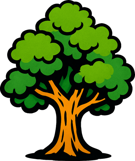 Ağaç.
In-Game asset.  2d.  High contrast.  No shadows