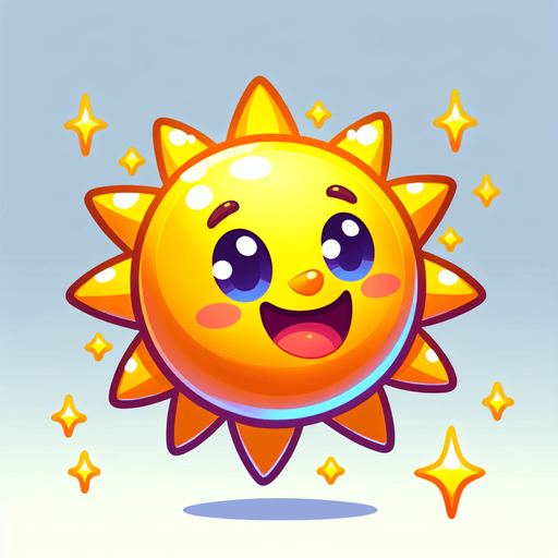 shining sun cartoon style.
Single Game Texture.  In-Game asset.  2d.  Blank background.  High contrast.  No shadows