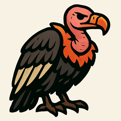 Vulture.
In-Game asset.  2d.  High contrast.  No shadows