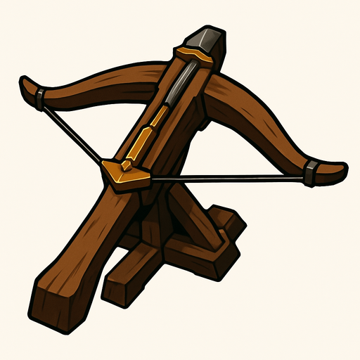 Giant crossbow.
In-Game asset.  2d.  High contrast.  No shadows. Topdown
