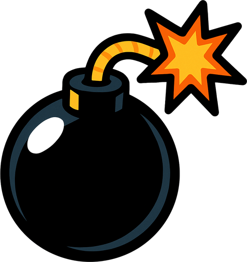 bomb.
In-Game asset.  2d.  High contrast.  No shadows