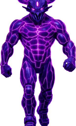 bare segmented neon cyberpunk pecs abs muscles robot monster hunk Neon cyberpunk 3d hologram corporate occult demon android mecha robot sentinel guard soldier machine monster fully in frame no part cut off no background anime futuristic Background removed, "Full-body character, entirely in frame, no cropping of face, head, or feet" "Complete character visible, from head to toe, fully centered in the image" "Entire character, including face and boots, fully within the frame" Character fully contained within a square frame, no edges cut off horns through boots Walking animation forward
