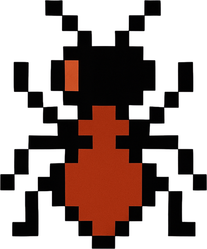 make a mario 8-bit ant.
In-Game asset.  2d.  High contrast.  No shadows