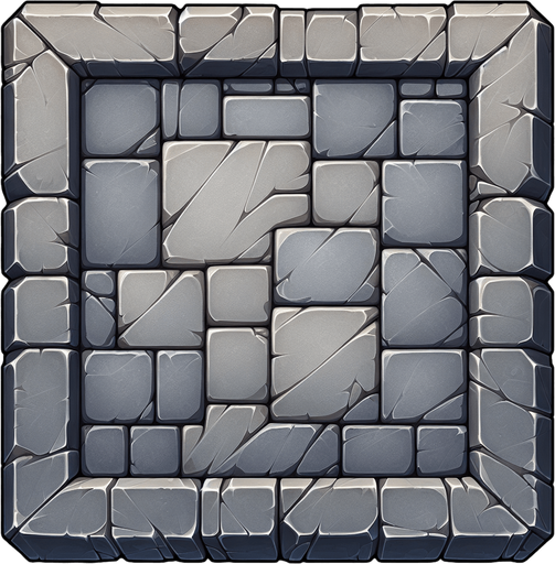 stone square, bevelled edges. 2d in-game asset, blank background, high contrast, no shadows, single-game texture.
Single Game Texture. In-Game asset. 2d. Blank background. High contrast. No shadows.