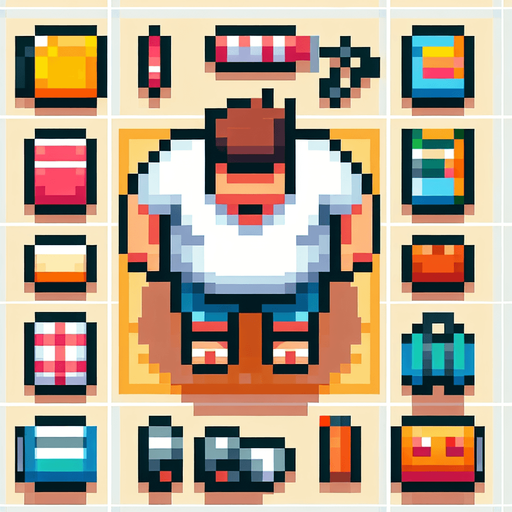 fat white tourist, from above, top down, flat, 8bit style, pixelart.
Single Game Texture. In-Game asset. 2d. Blank background. High contrast. No shadows.