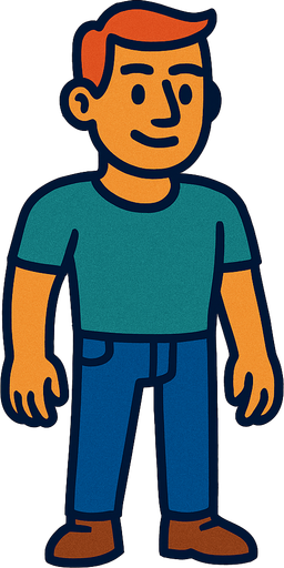 Human.
In-Game asset.  2d.  High contrast.  No shadows