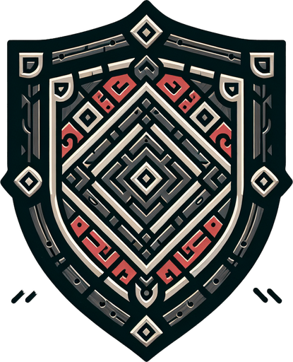 Shield.
Single Game Texture.  In-Game asset.  2d.  Blank background.  High contrast.  No shadows