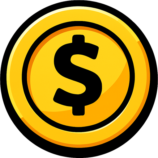 coin.
In-Game asset.  2d.  High contrast.  No shadows