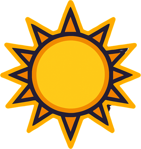 sun.
In-Game asset.  2d.  High contrast.  No shadows