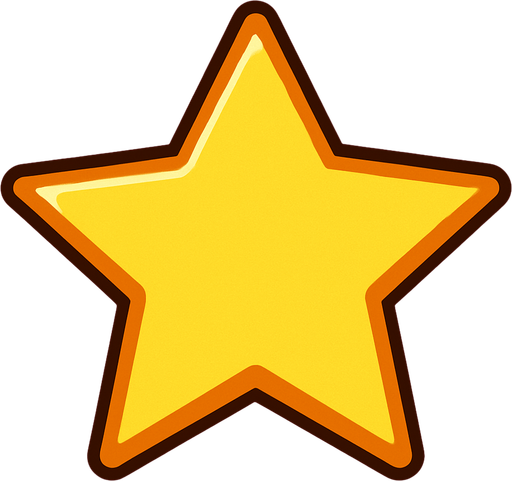Star.
In-Game asset.  2d.  High contrast.  No shadows