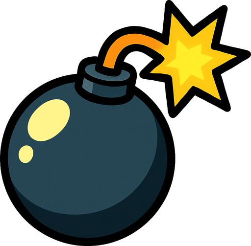 bomb.
In-Game asset.  2d.  High contrast.  No shadows