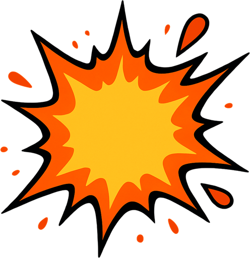 patlama efekti.
In-Game asset.  2d.  High contrast.  No shadows