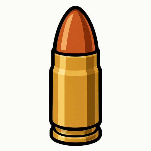 Gerçek mermiye benzeyen mermi yap.
In-Game asset.  2d.  High contrast.  No shadows
