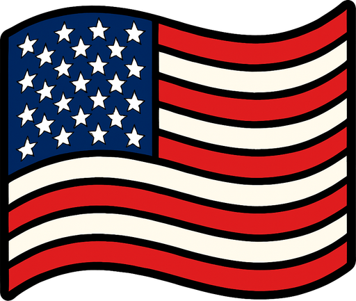 usa flag.
In-Game asset.  2d.  High contrast.  No shadows