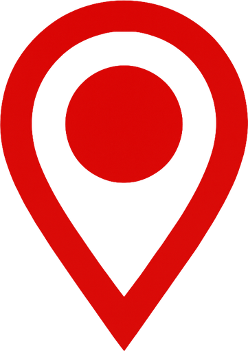 red point icon.
In-Game asset.  2d.  High contrast.  No shadows
