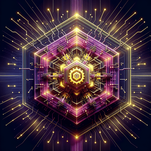 A central geometric core (perhaps hexagonal or a stylized CPU shape) glowing brightly with purple or yellow energy. Energy arcs or circuit patterns could be radiating outwards rapidly, indicating increased power output and speed. Maybe incorporate a subtle gear or fast-forward symbol..
Single Game Texture.  In-Game asset.  2d.  Blank background.  High contrast.  No shadows
