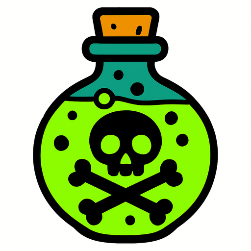 2d Poison.
In-Game asset.  2d.  High contrast.  No shadows