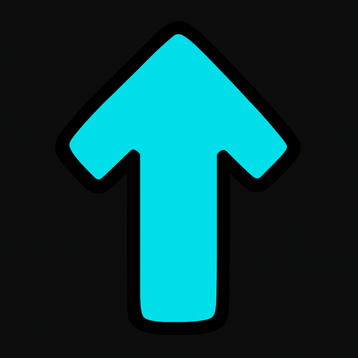 FNF arrow up.
In-Game asset.  High contrast.  No shadows