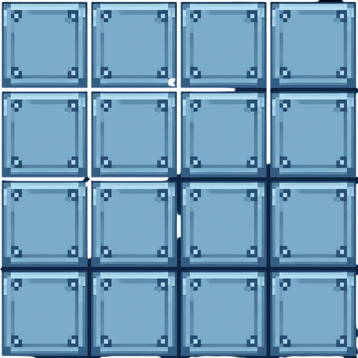 Pixel art steel tile floor, light blue grey, repeating.
In-Game asset.  2d.  High contrast.  No shadows