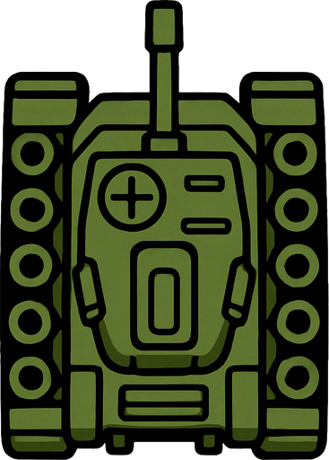 make a bird's eye view tank.
In-Game asset.  2d.  High contrast.  No shadows