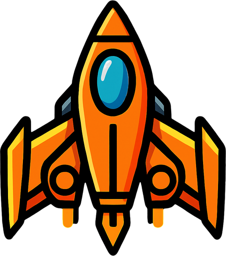 uzay gemisi.
In-Game asset.  2d.  High contrast.  No shadows