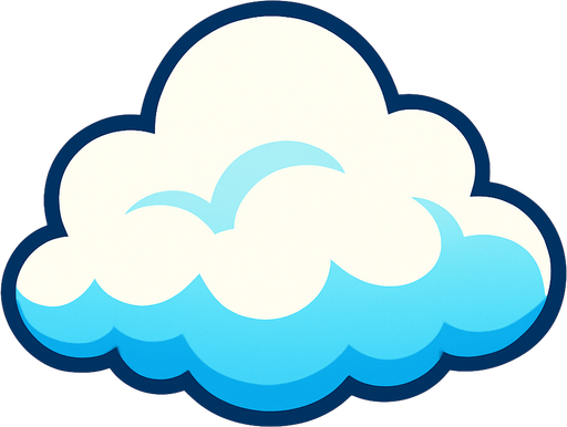 Cloud.
In-Game asset.  2d.  High contrast.  No shadows