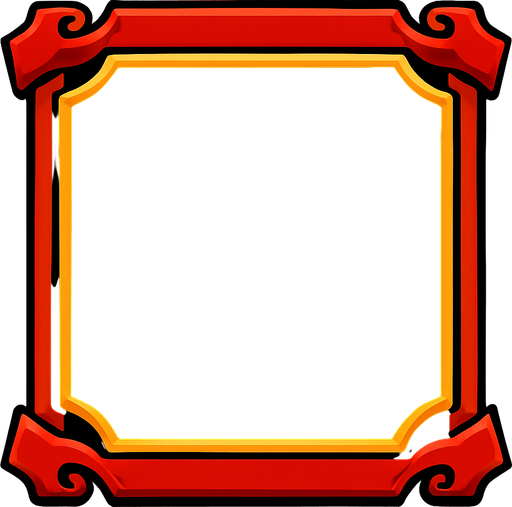 Marco de menu con relleno sin ningun texto.
In-Game asset.  2d.  High contrast.  No shadows